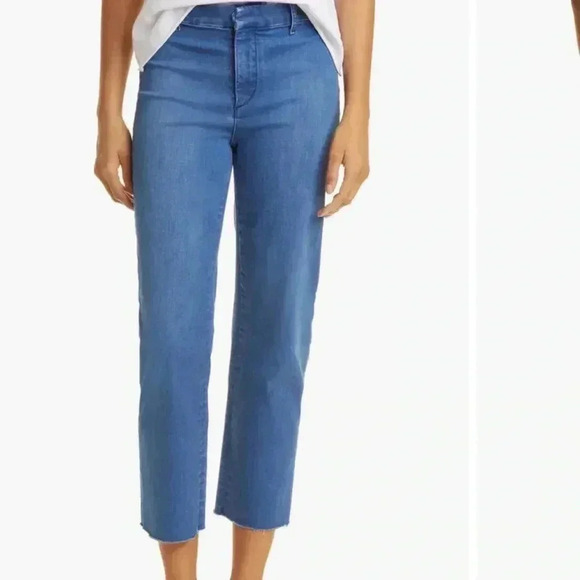 NWT Frank & Eileen Kinsale Performance Crop Pants Jeans Blue 4 - Picture 1 of 8